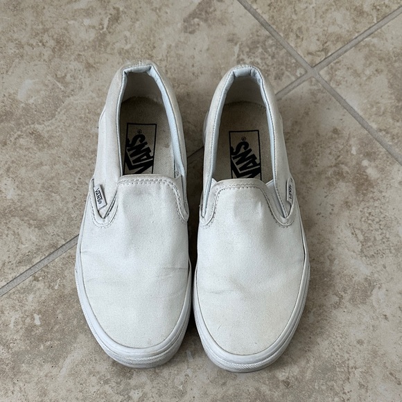 Vans Shoes - Vans Classic White Slip-On Shoes